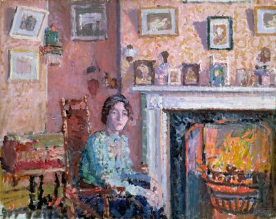 Interior, Mornington Crescent, 1910 de Spencer Frederick Gore